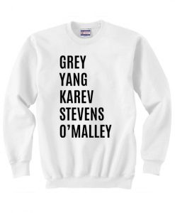 Grey Yang Karev Stevens Omalley Unisex Sweatshirt