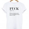 Fuck Meaning Quote T-shirt