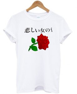Red Rose Japanese T-shirt