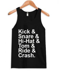 Kick Snare Hi-Hat Tom Ride Crash Tank top