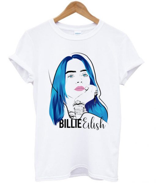 Billie Eilish Blue Hair T-shirt