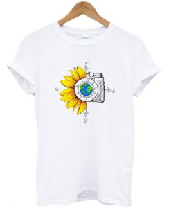 Wanderlust Sunflower Camera T-shirt