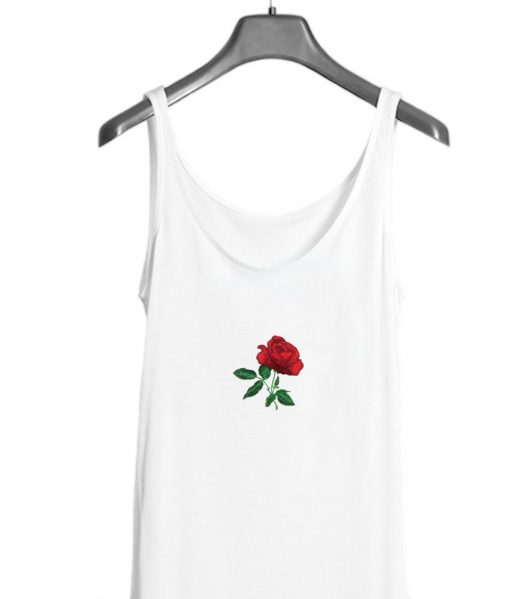 Rose and leaf Tank top
