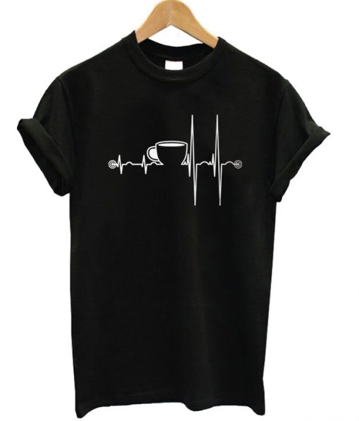 Cup A Coffee Heartbeat T-shirt