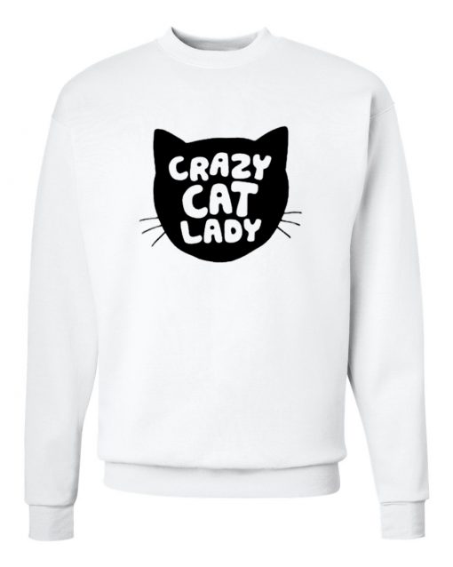 Grazy Cat Lady Silhouette Head Sweatshirt