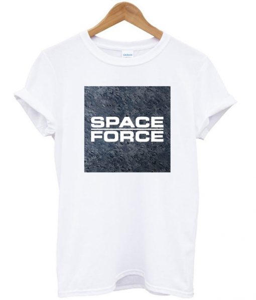 Space Force Moon Background T-shirt