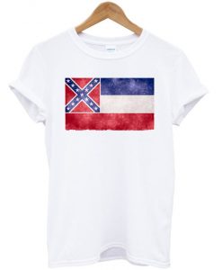 Mississippi Flag Grunge T-shirt