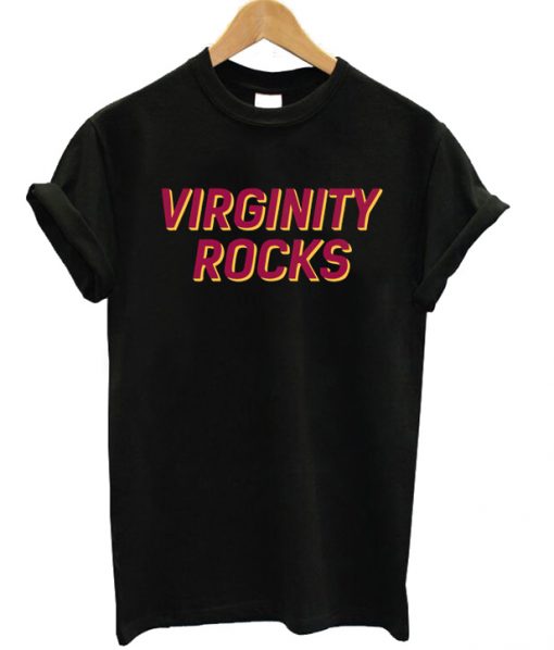 Virginity Rocks Burgundy T-shirt