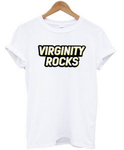 Virginity Rocks White Yellow T-shirt