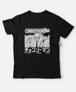 Chainsaw Man Aki Denji and Power T-shirt