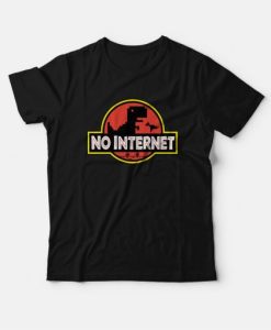 No Internet Jurassic Park T-shirt