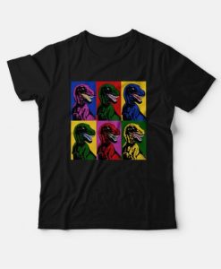 Jurassic Park Dinosaur Pop Art T-Shirt