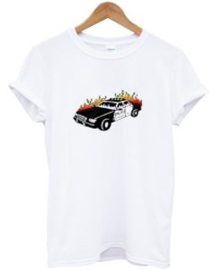 Police Car On Fire T-shirt