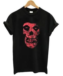Ashton Irwin Misfits Red Distressed Skull T-shirt