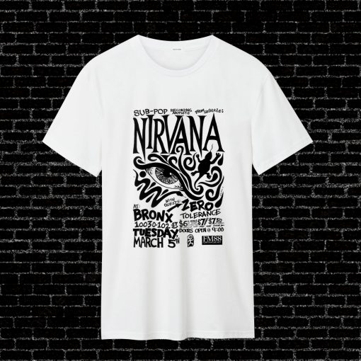 Live Nirvana Concert Chronology T Shirt