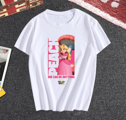 The Super Mario Bros Movie Peach She Can Do Anything T-Shirt