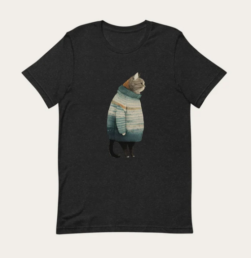 Fat Gray Cat T-shirt AL
